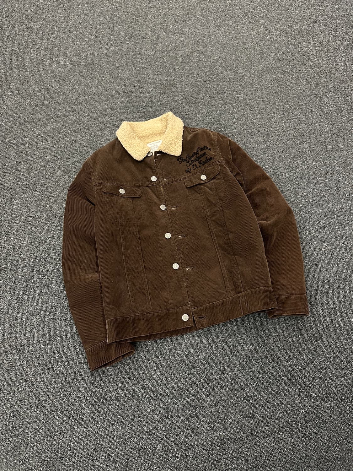 M) 와코마리아 브라운 트러커 자켓 양털 코듀로이 자켓 상품이미지1
