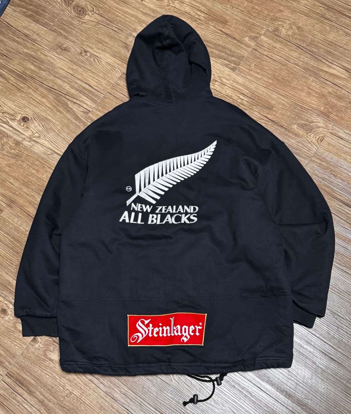 [L] 켄터베리 올 블랙 오버핏 후드집업 자켓 상품이미지3