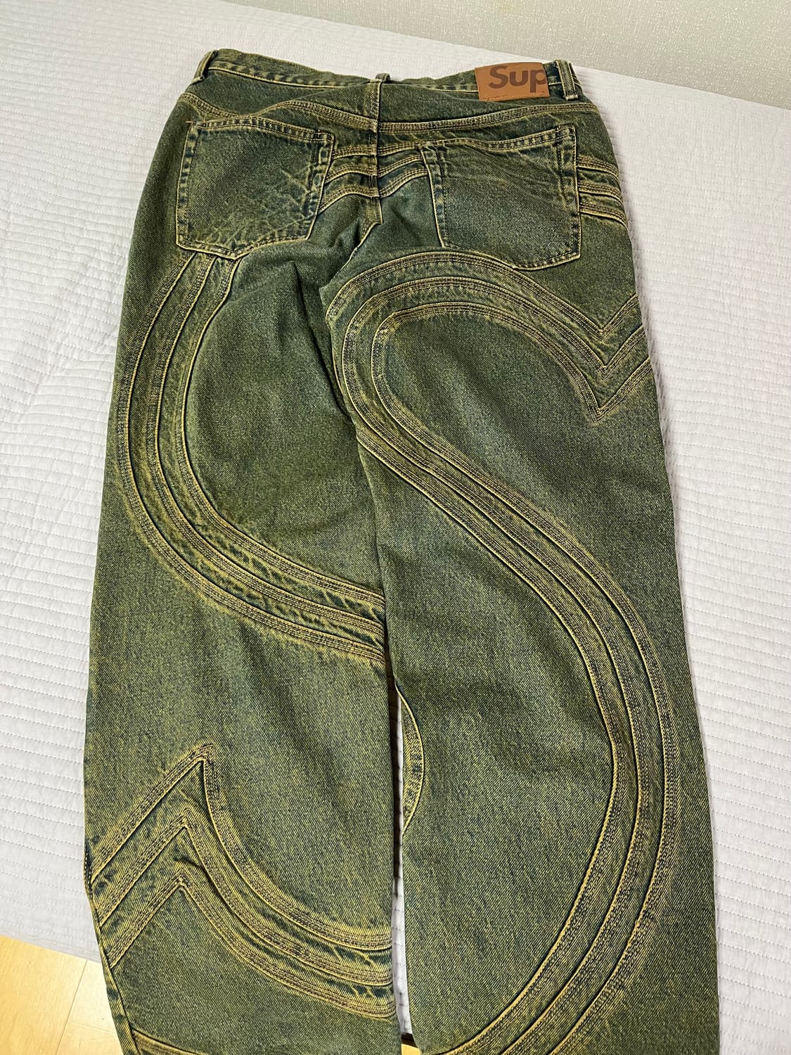 Supreme s logo denim setup dirty green 상품이미지7