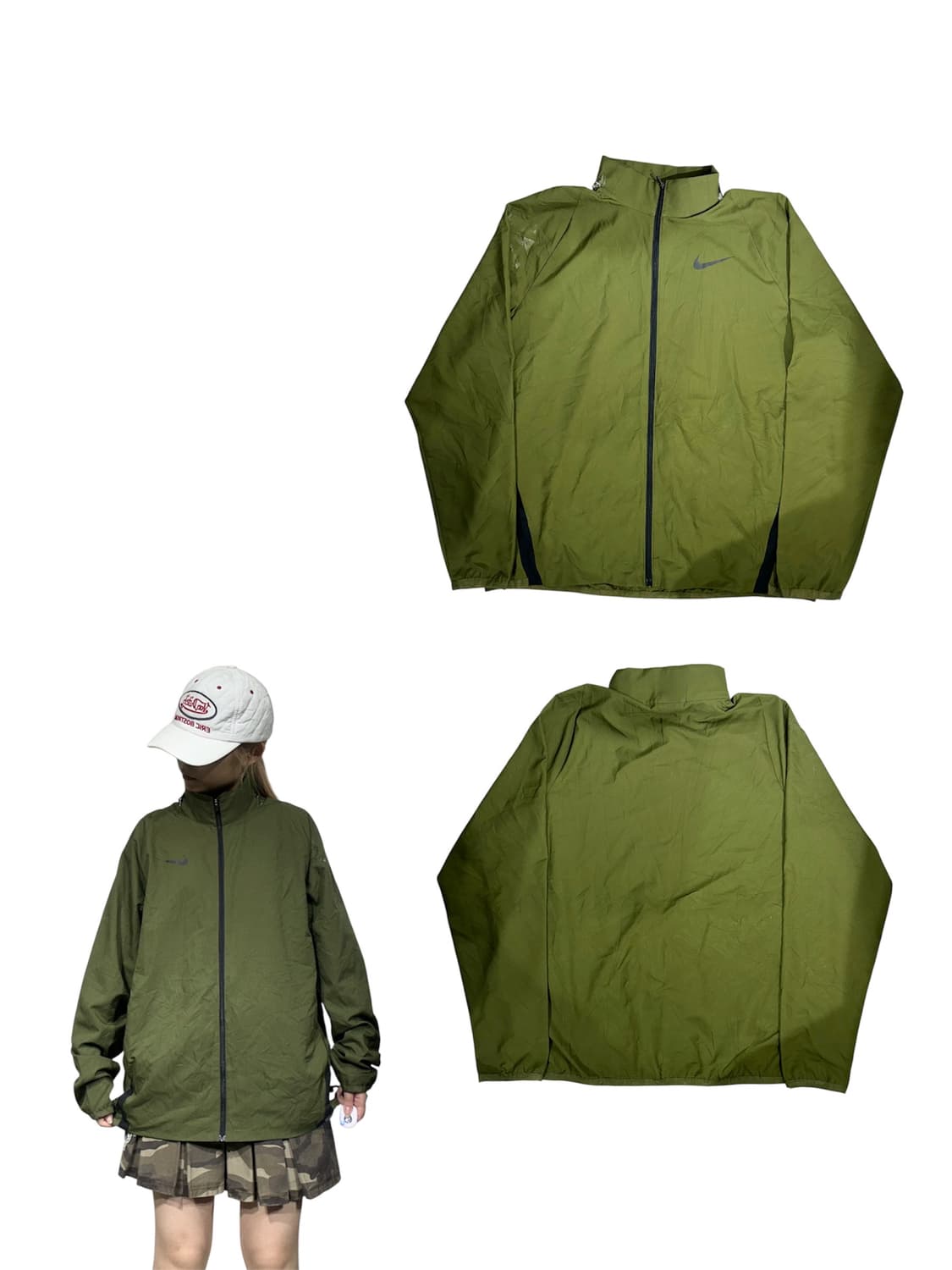 나이키 카키 그린 오버핏 바람막이 자켓 XL 상품이미지1