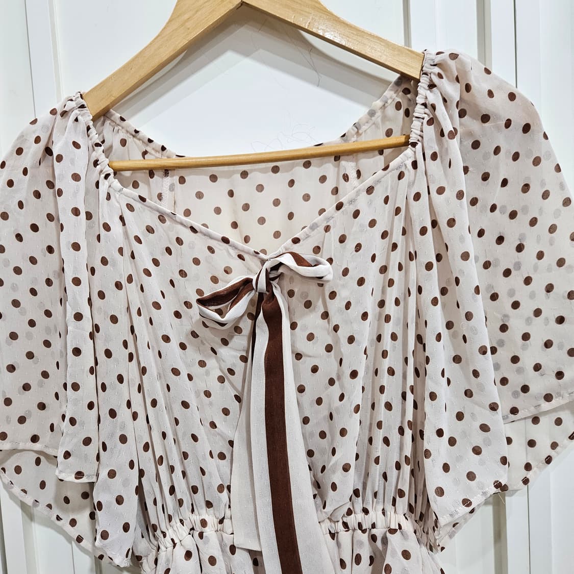 스나이델(snidel) 도트 리본 쉬폰 원피스 상품이미지2