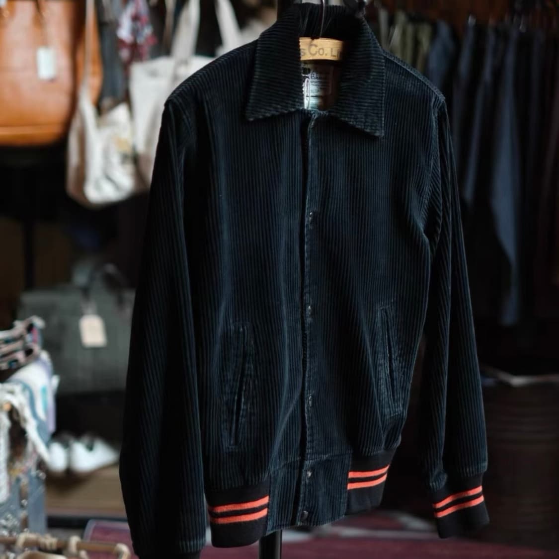 Vintage 80s-90s 와이드 코듀로이 베이스볼 자켓 상품이미지1
