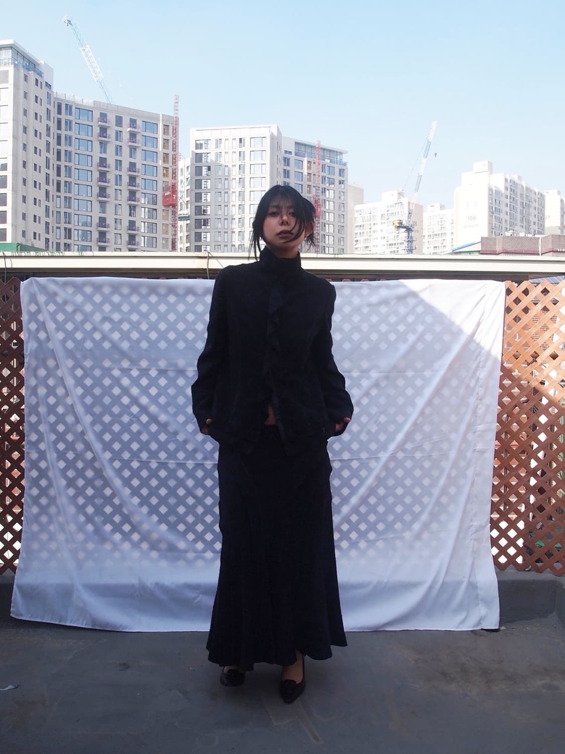 빈티지 디테일 셋업 상품이미지1