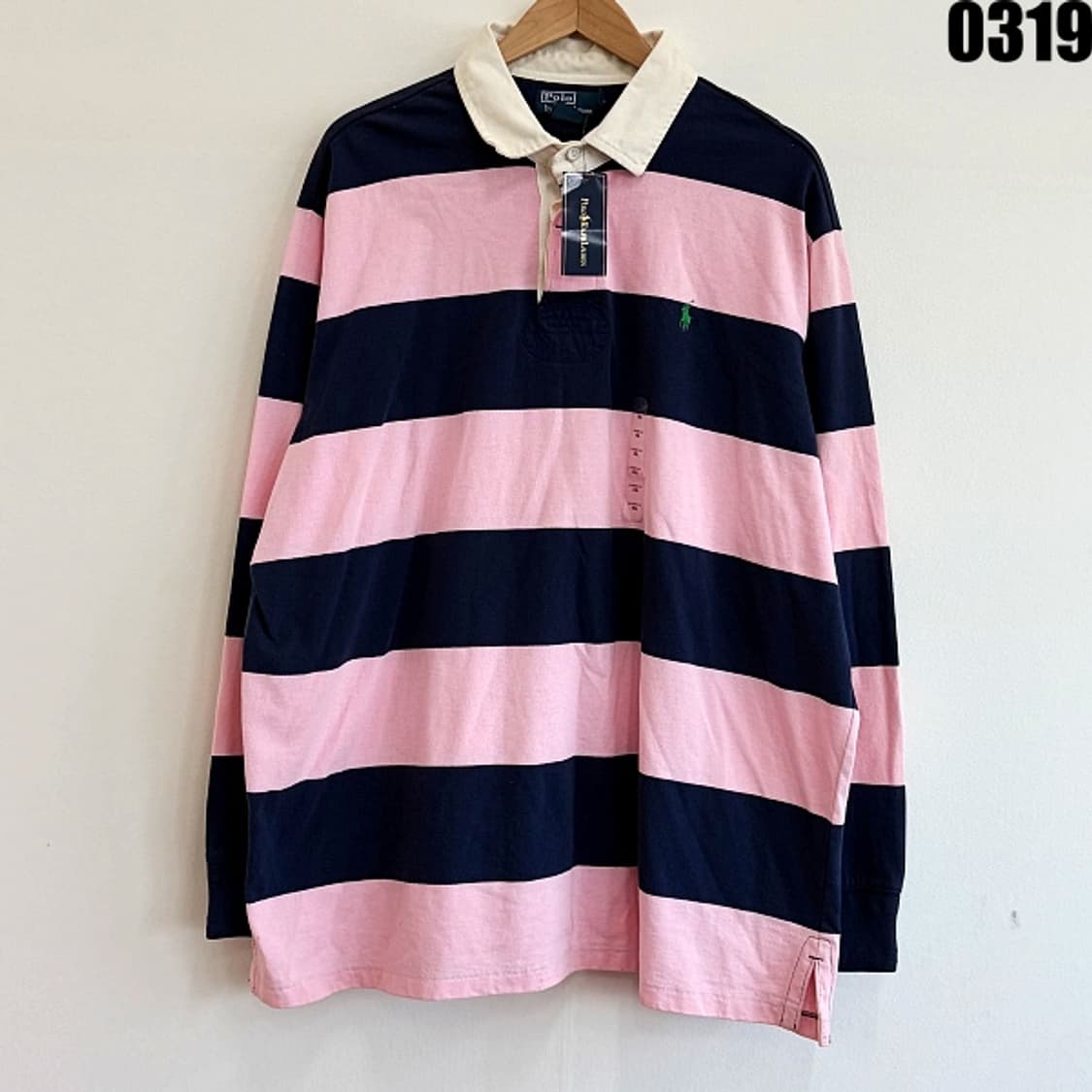 폴로 랄프로렌 스트라이프 럭비 긴팔 XXL 0319 상품이미지1