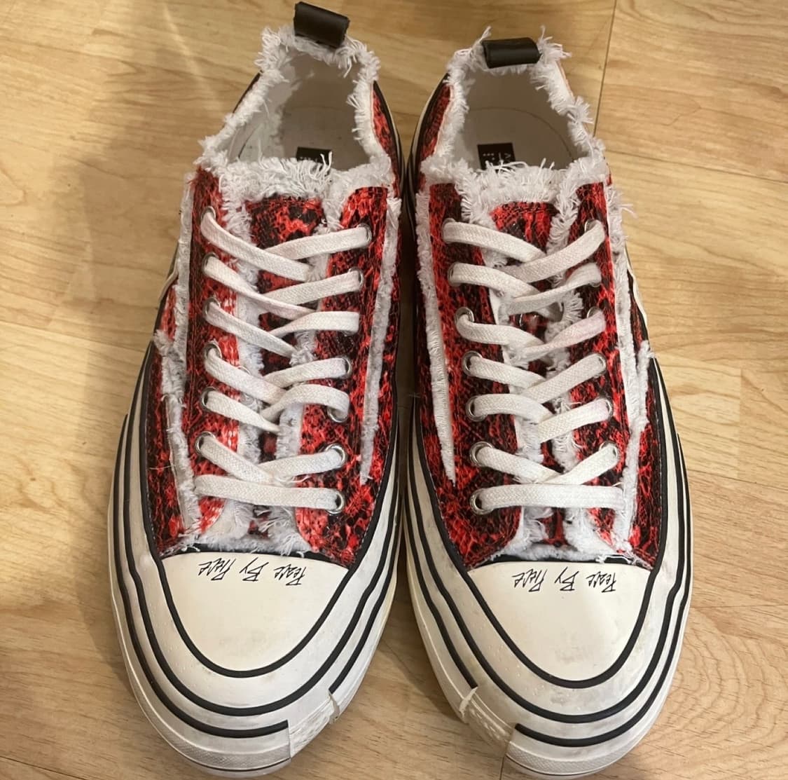 (290) 엑스베슬 GOP LOWS 파이썬 패턴 레드 스니커즈 상품이미지2