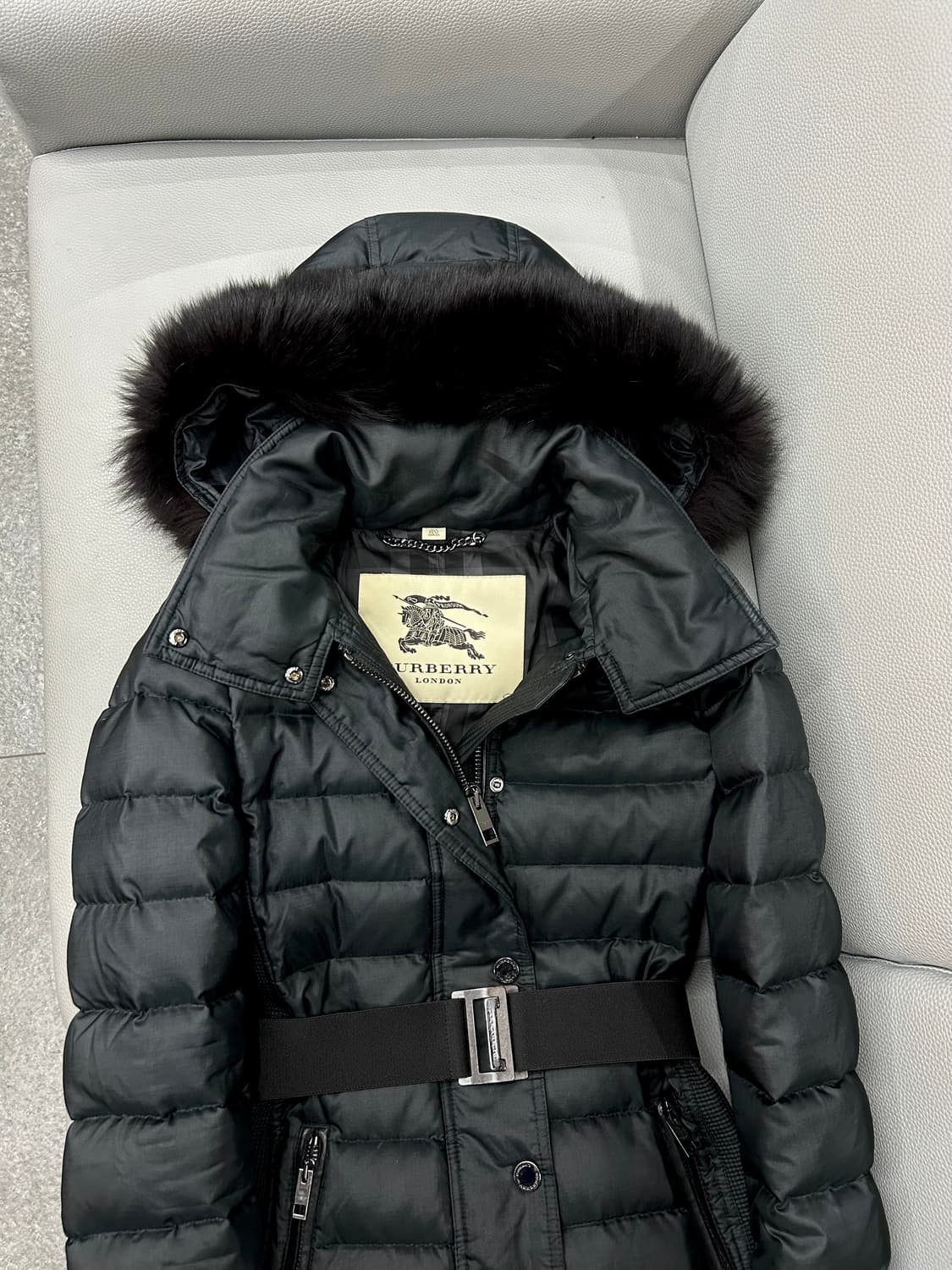 버버리 아비데일 폭스퍼 롱패딩(UK4/44) 상품이미지3