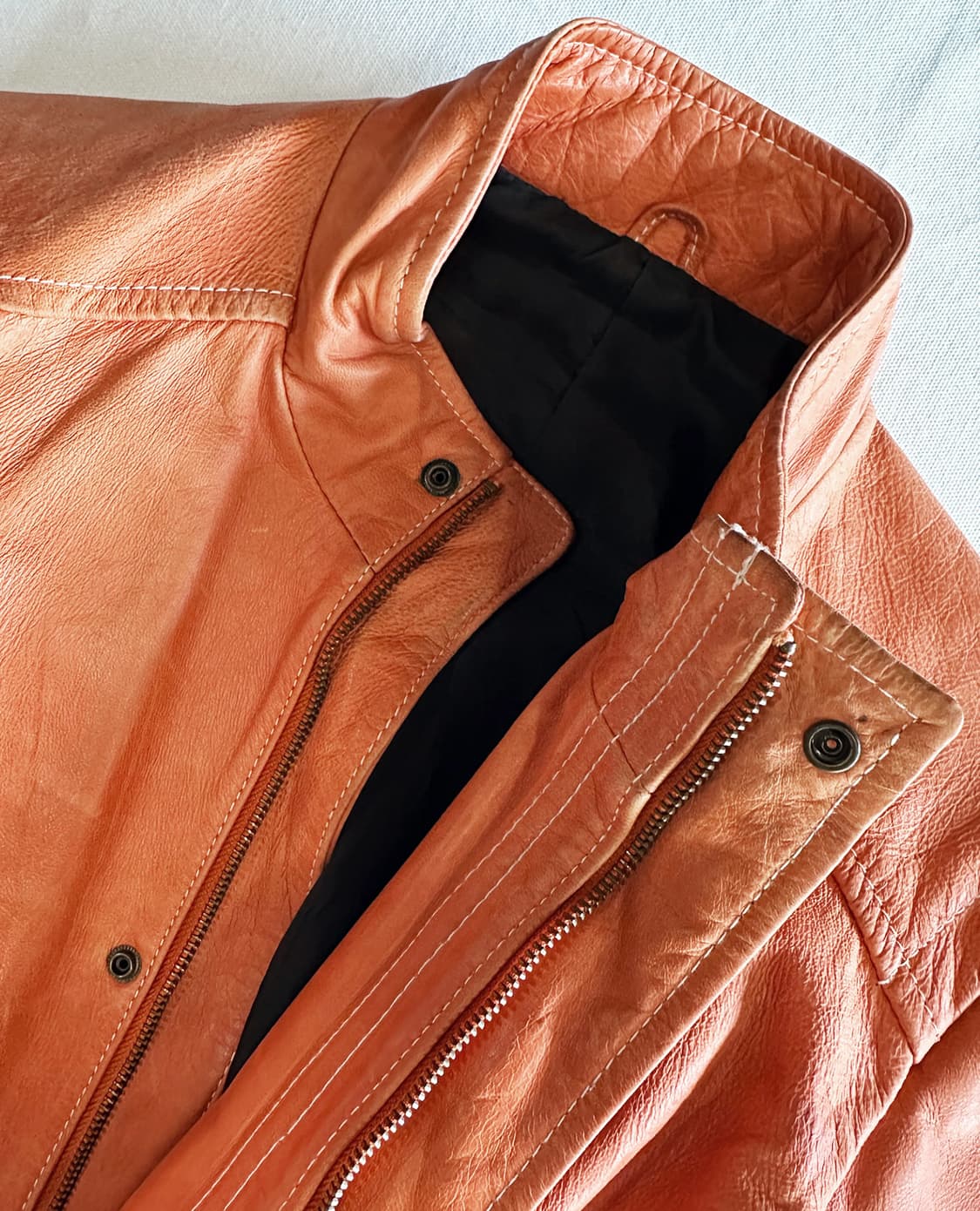 JPV stand collar leather jacket 상품이미지7