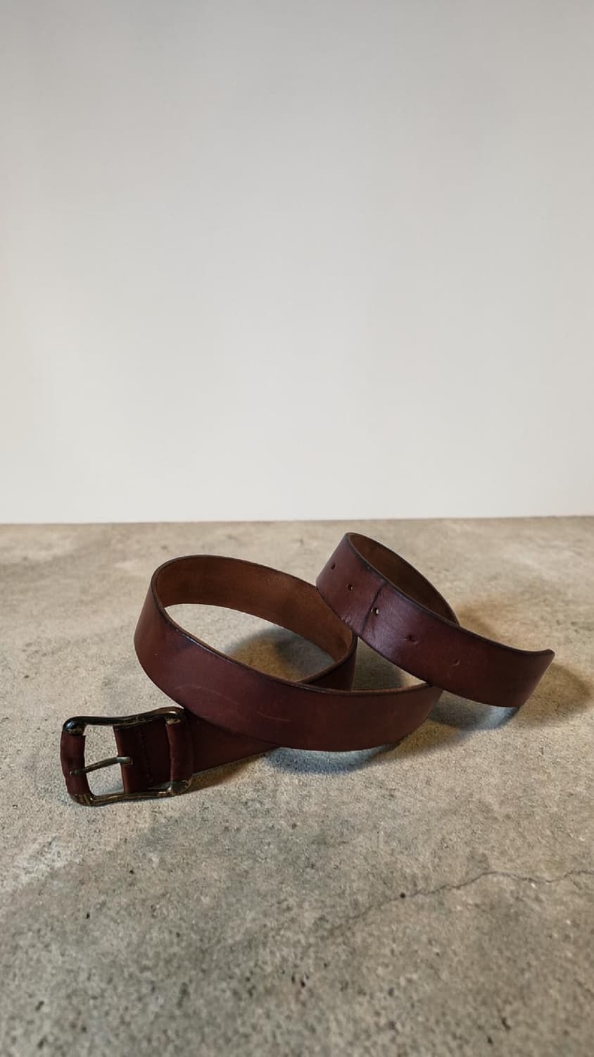 빈티지 통가죽 벨트 브라운 상품이미지1