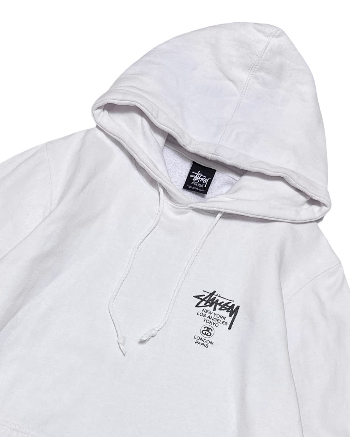 스투시 월드투어 흰색 후드티 상품이미지5