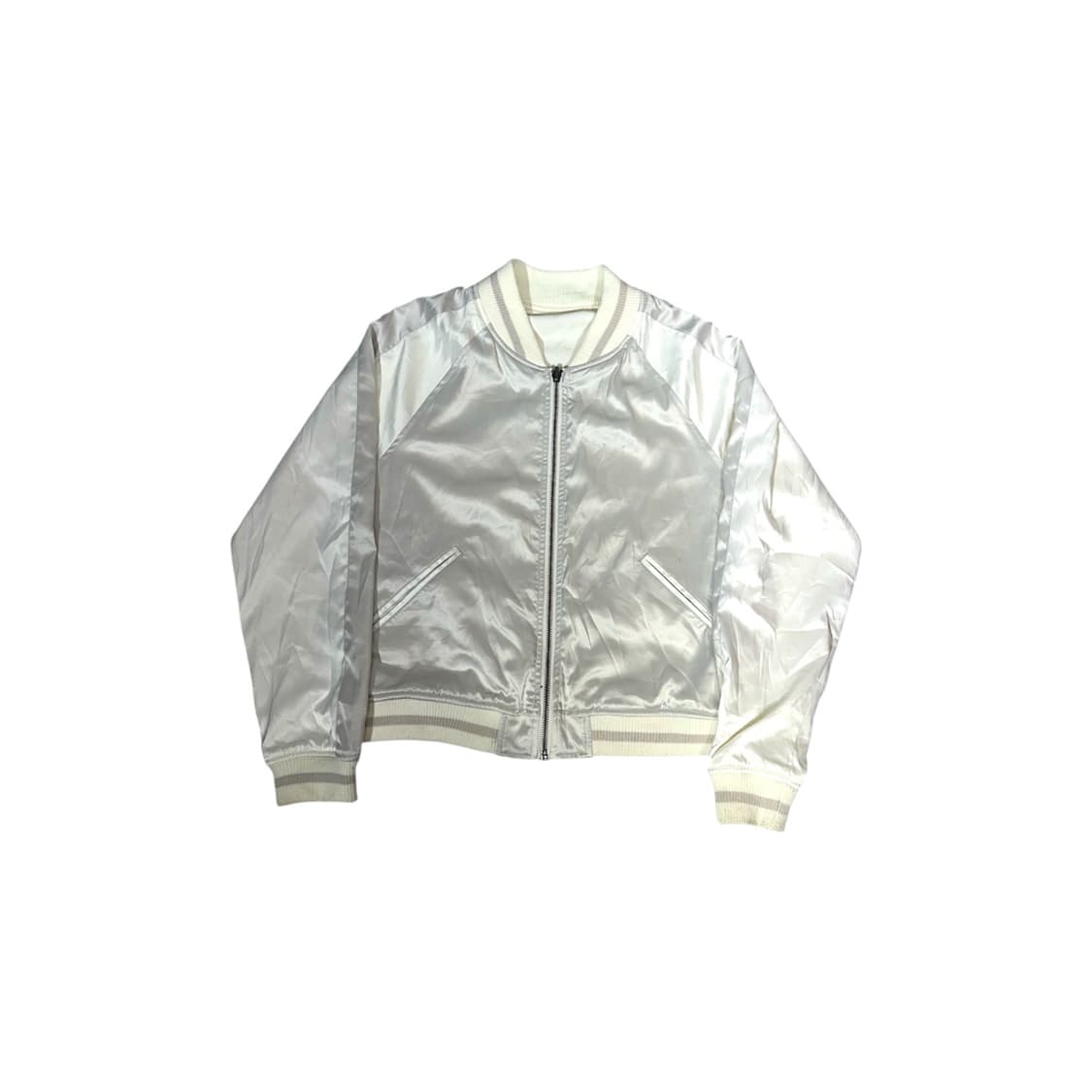 일본 빈티지 화이트 빈티지 크롭 스카잔 자켓  상품이미지4