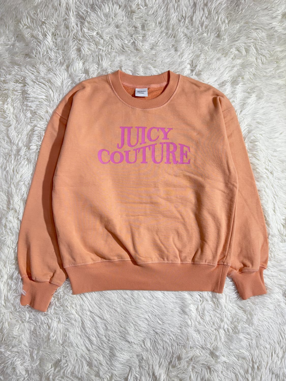 쥬시꾸띄르 피치 오버핏 빅로고 맨투맨  상품이미지3