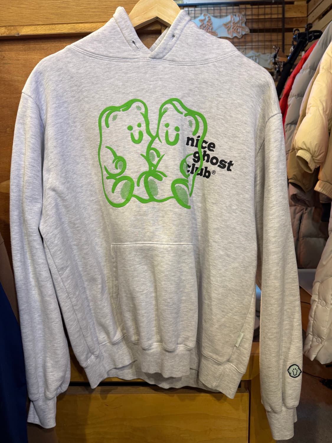 나이스고스트클럽 멜란지 후드티 상품이미지1