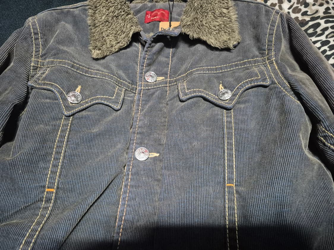 리바이스 타입1 쉐르파 코듀로이 웨스턴 트러커 자켓 m 상품이미지2