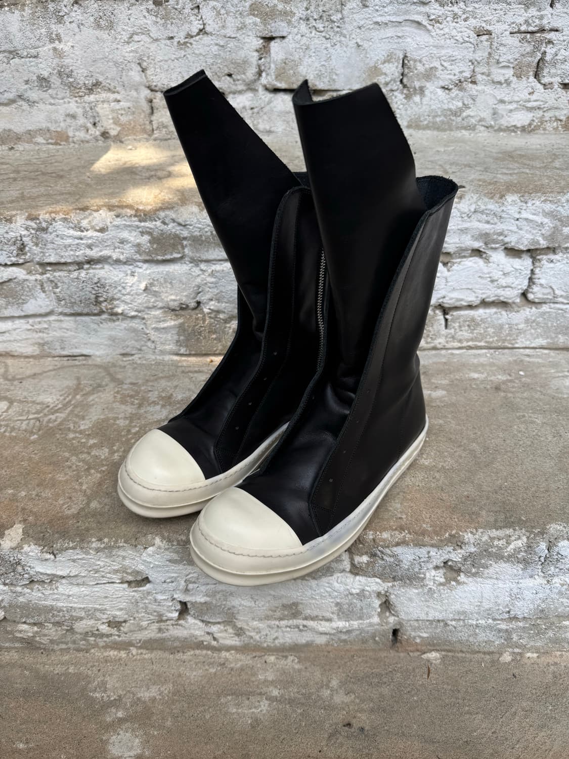 릭오웬스 15FW 롱라몬즈 레더 하이 (41사이즈) 상품이미지1