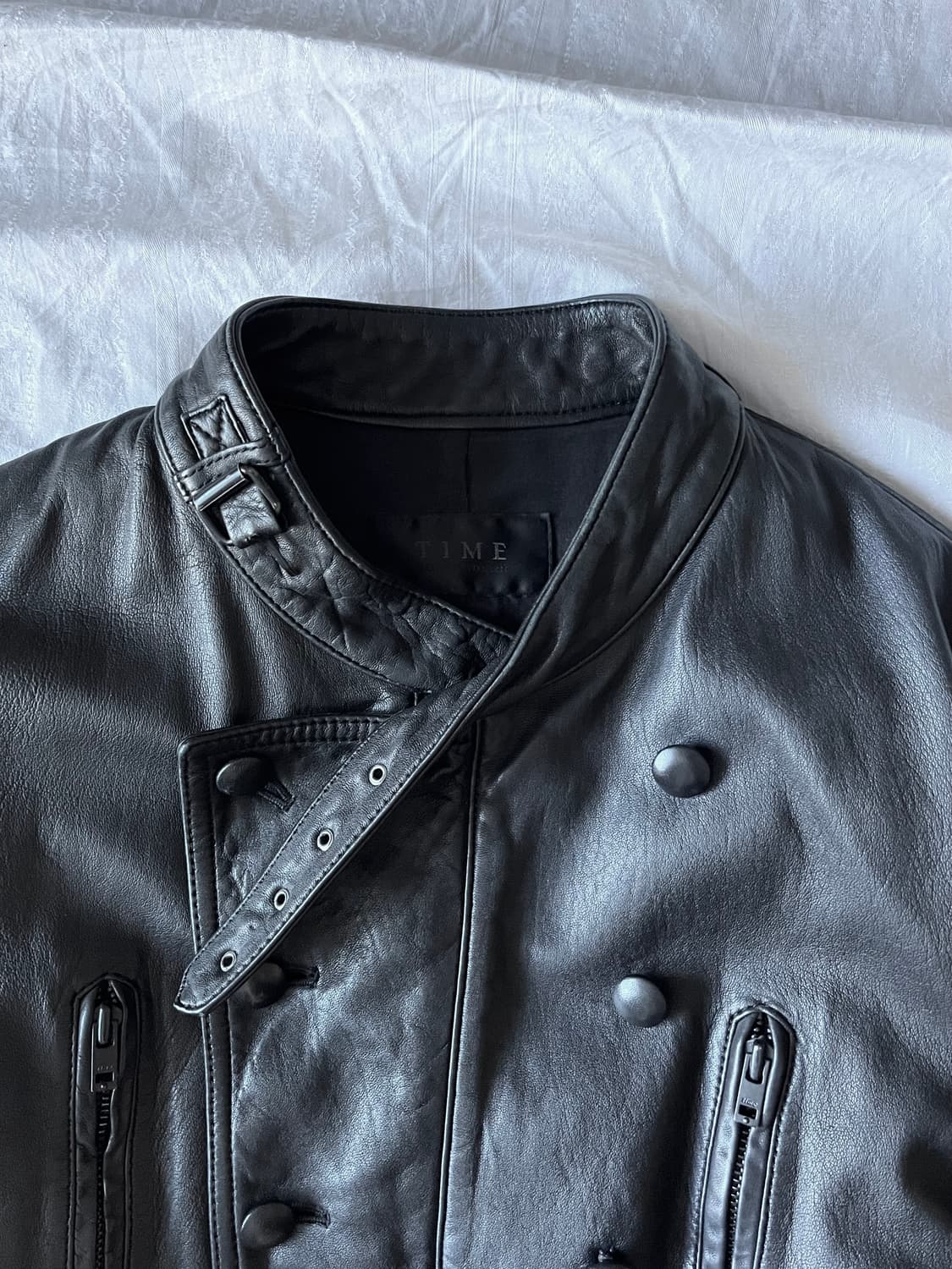 TIME Napoleon Archive Leather Jacket 상품이미지3