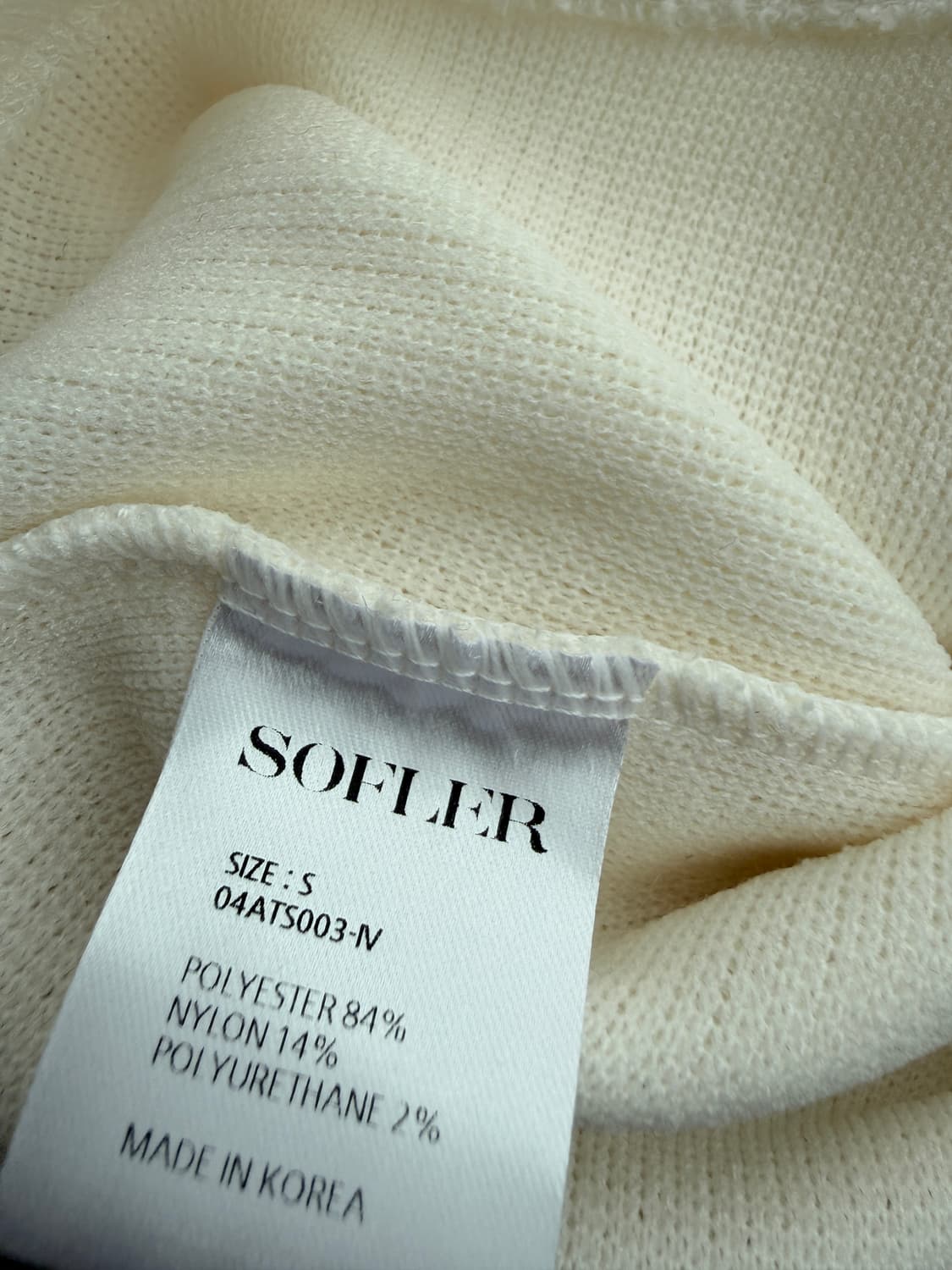 소플러 셔링 탑 티셔츠 아이보리 S(택없는 새상품) 상품이미지7