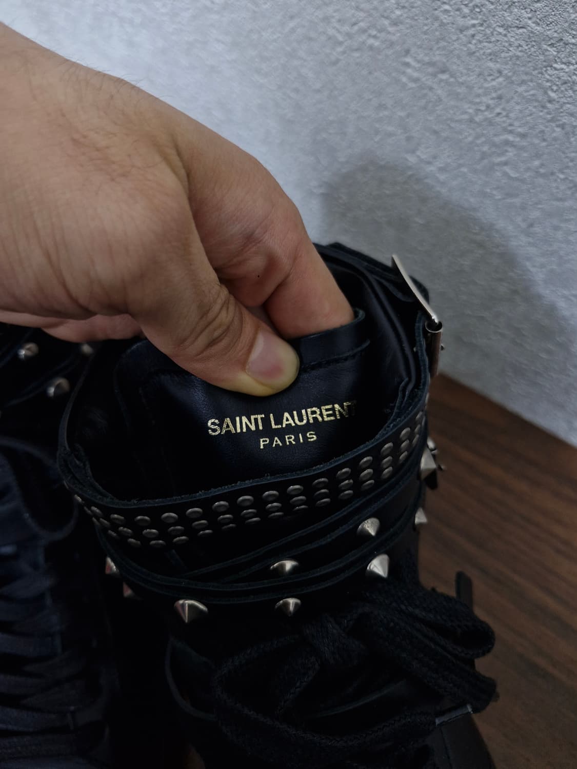 [41] SLP 생로랑 FW14 SL16H 스터드 하이탑 스니커즈 상품이미지8