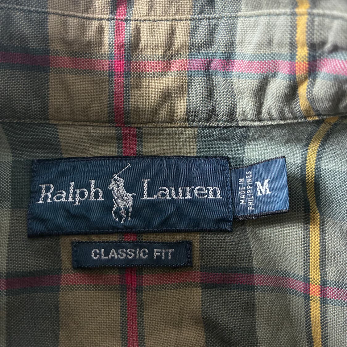 Polo  폴로 랄프로렌 자수 코튼 올리브 체크 셔츠  상품이미지3