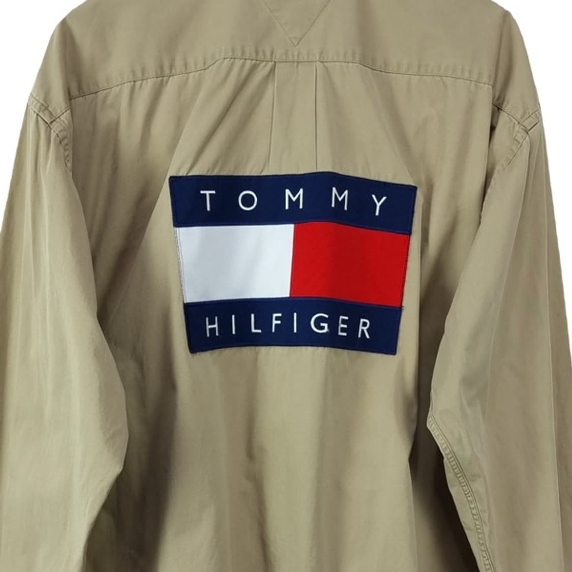 [타미힐피거] 빅로고 패치 빈티지 셔츠 베이지 M18248 상품이미지7