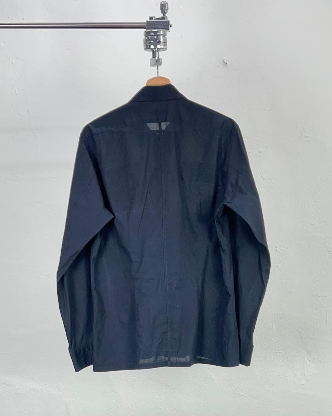 드리스 반 노튼 블랙 코튼 아일렛 펄 스냅 셔츠 자켓 상품이미지6