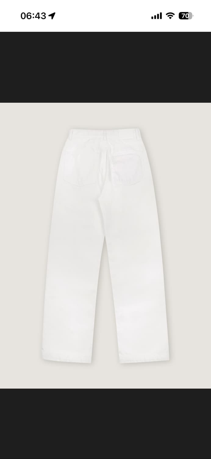 게드 화이트 퓨어 코튼 데님 팬츠 구해요 상품이미지3