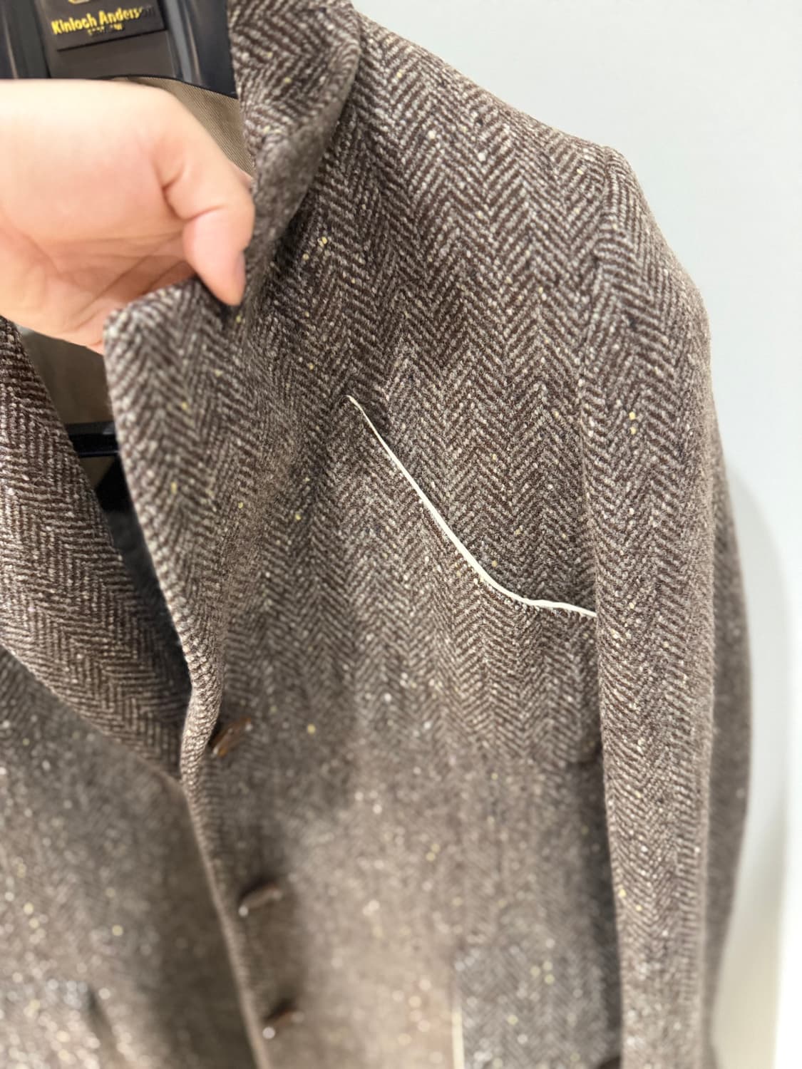 [38IT=44-55] 질샌더 캐시미어 헤링본 코트 상품이미지6