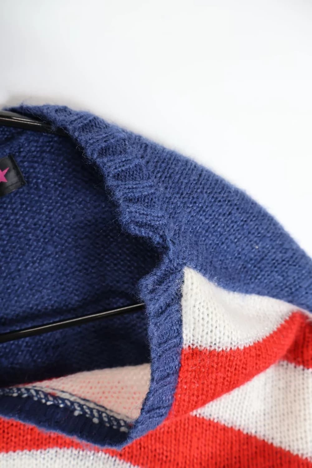 JPN 성조기 디테일 니트 상품이미지5
