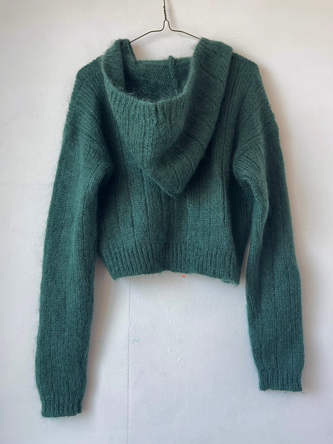 왕버튼 후디 모헤어 가디건 모스그린 (모헤어 61%) 도쿄빈티지 상품이미지3
