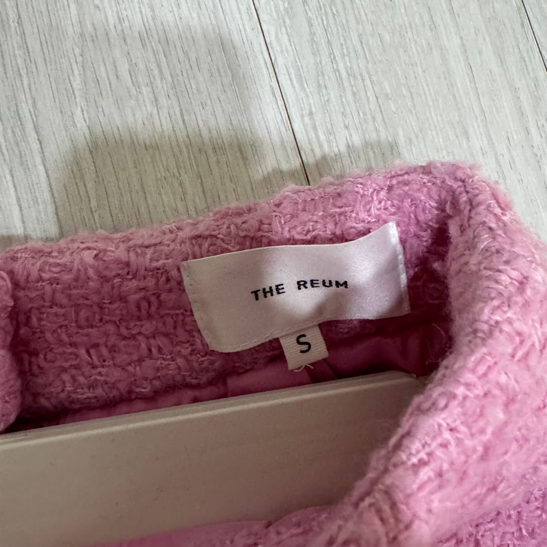 더름 핑크 트위드 스커트 상품이미지4