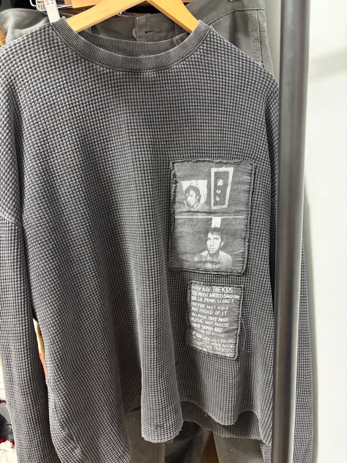 뤡코즈 패치 와플 롱슬리브 2사이즈 상품이미지1