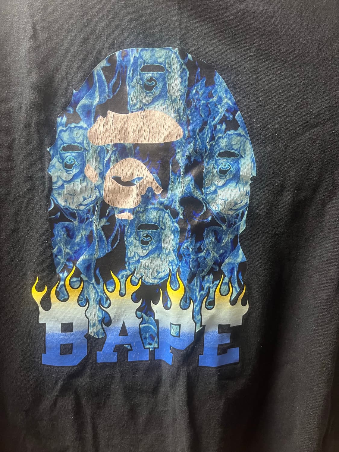 Bape Ape Head flame T-shirt 베이프 반팔 2XL 상품이미지1