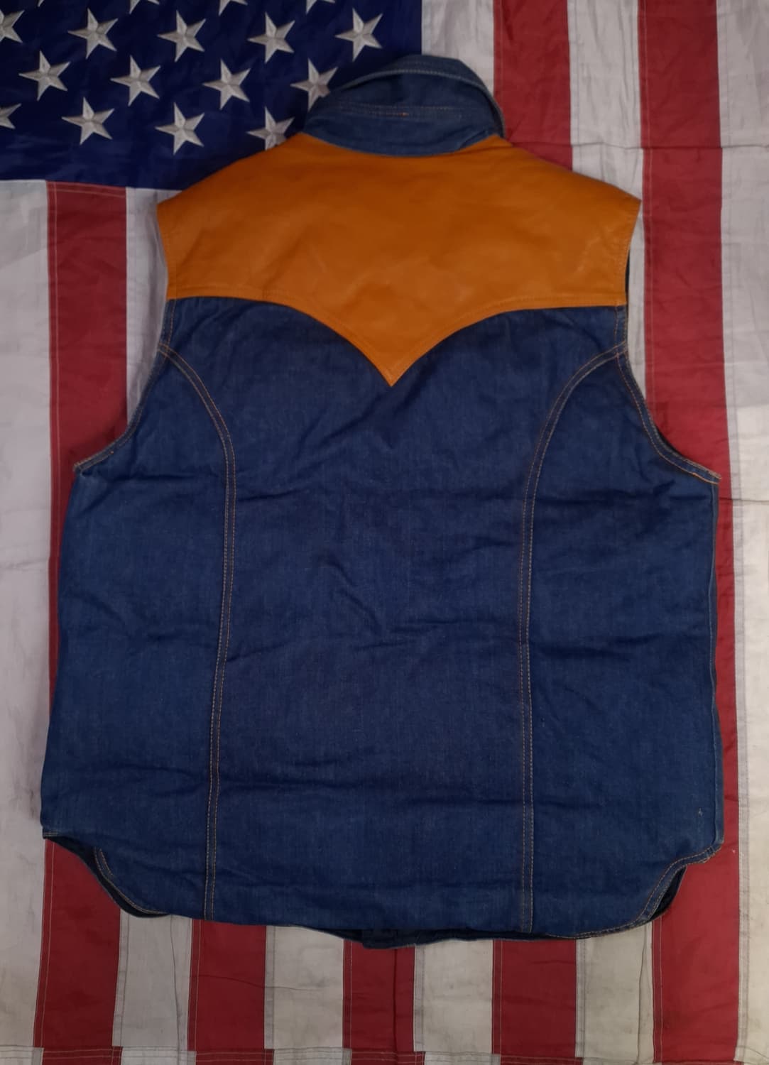 오리지날 70's 퍼스픽트레일 데님 웨스턴 다운 베스트 상품이미지7