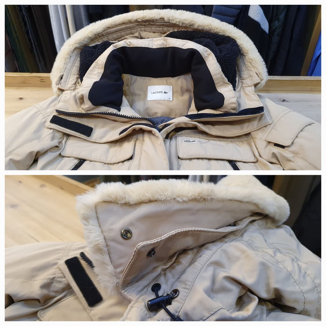 55.라코스테 헤비다운 후드패딩 상품이미지4