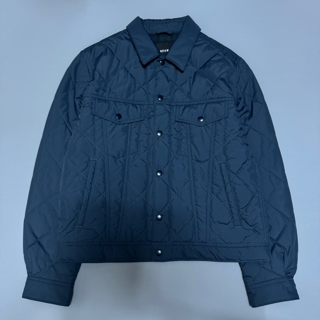 빔즈(BEAMS) 다크네이비컬러 폴리에스터 퀄팅 트러커 자켓 상품이미지6