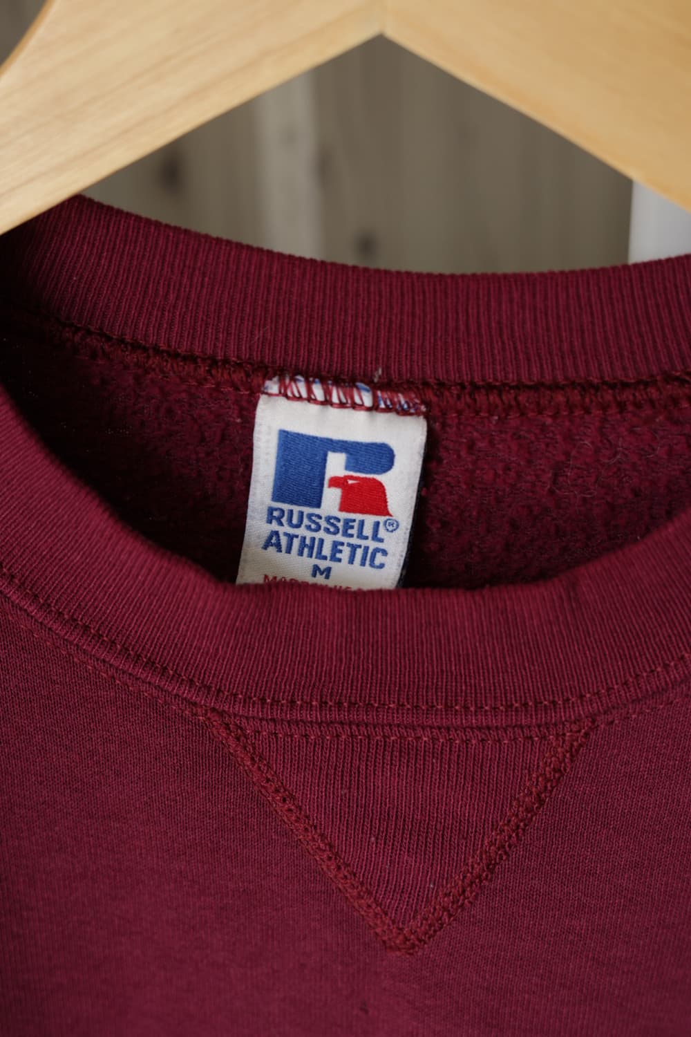 러셀 Made in USA 90s 맨투맨 스웻셔츠 버건디M 상품이미지2