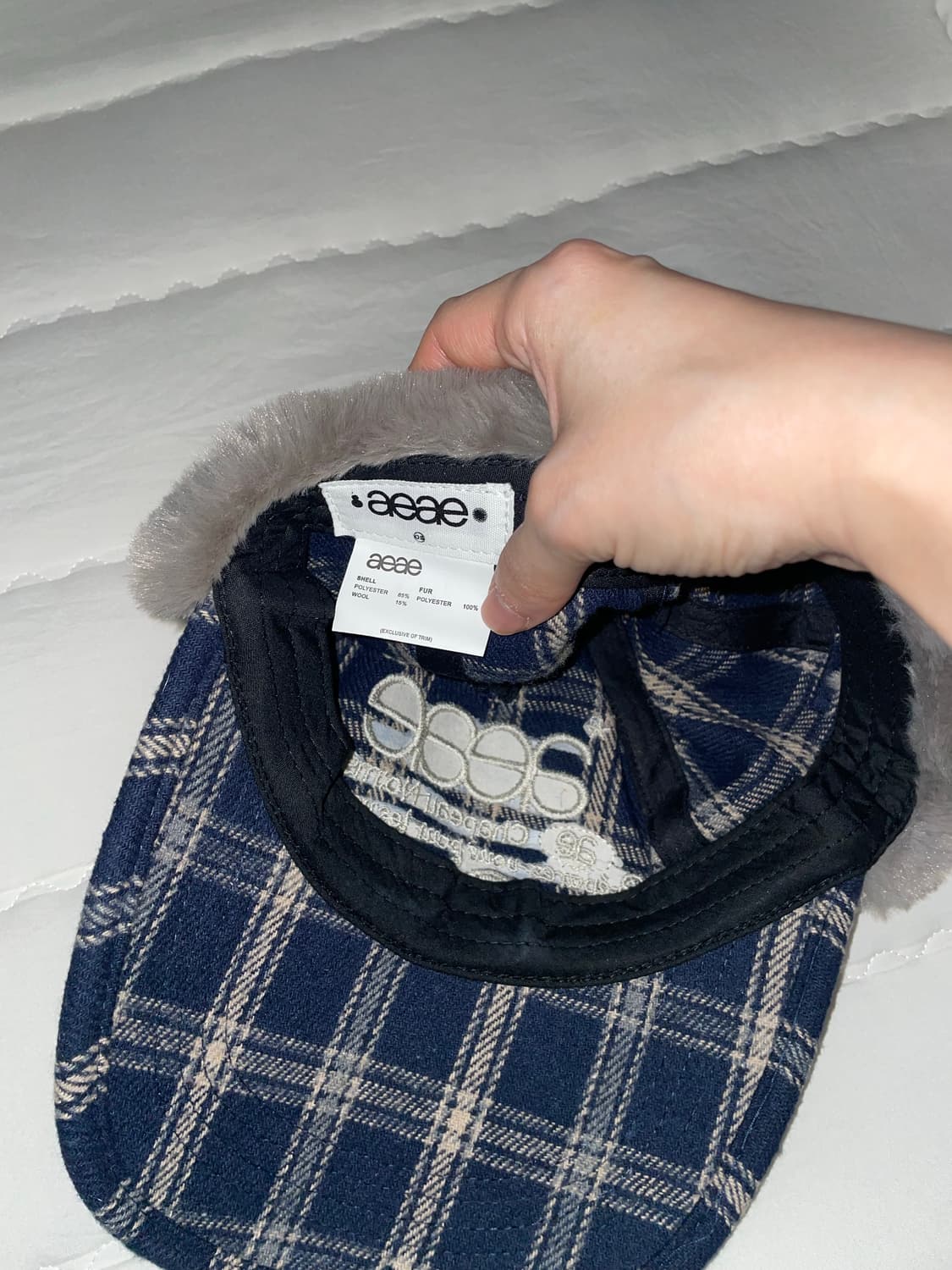 (새상품) 에이이에이이 웹 로고 트루퍼 캡 네이비 상품이미지6