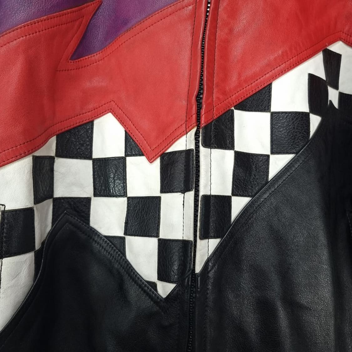 아메리칸빈티지 리얼 카우 레더 바이커 레이싱 가죽 자켓 M16558 상품이미지7