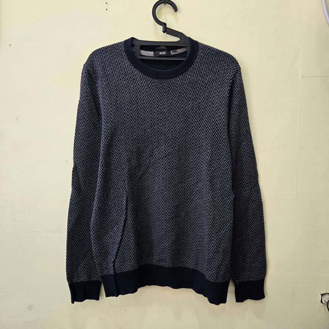 휴고보스 슬림핏 울 코튼 니트 상품이미지1