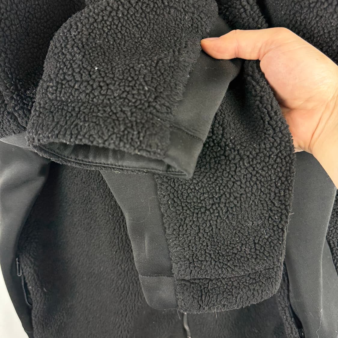 100) 장미쉘바스키아 양털 플리스 집업 자켓 블랙 상품이미지4