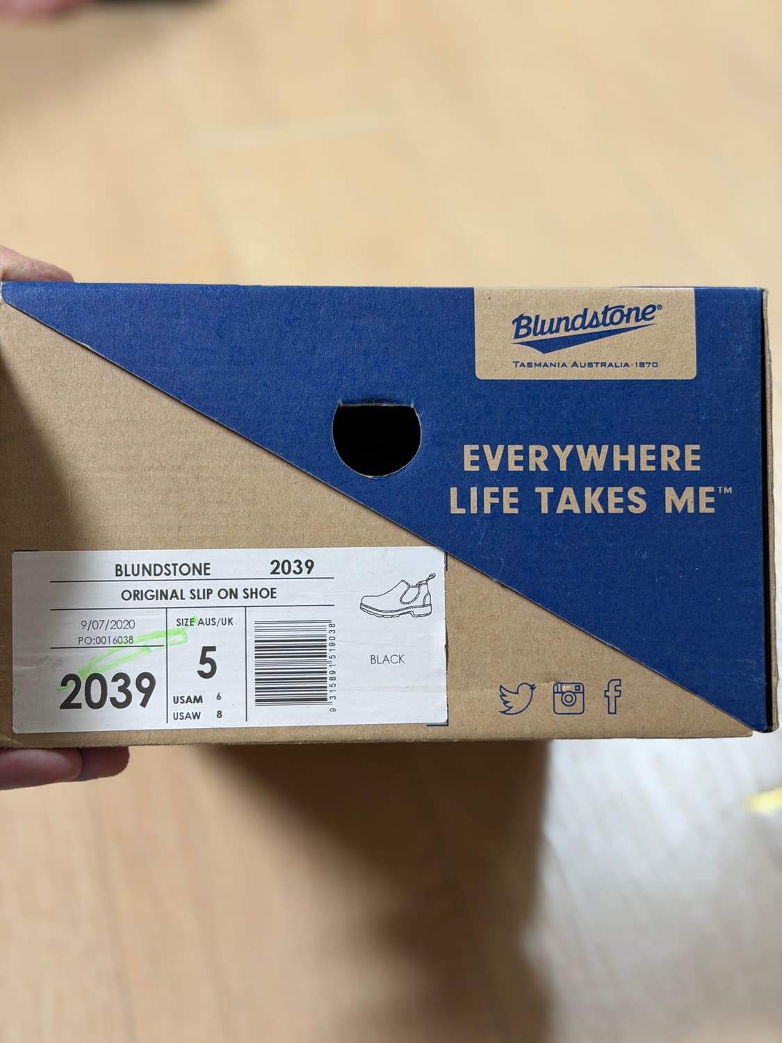 새상품)블런드스톤 2039 블랙 첼시부츠 245 상품이미지3