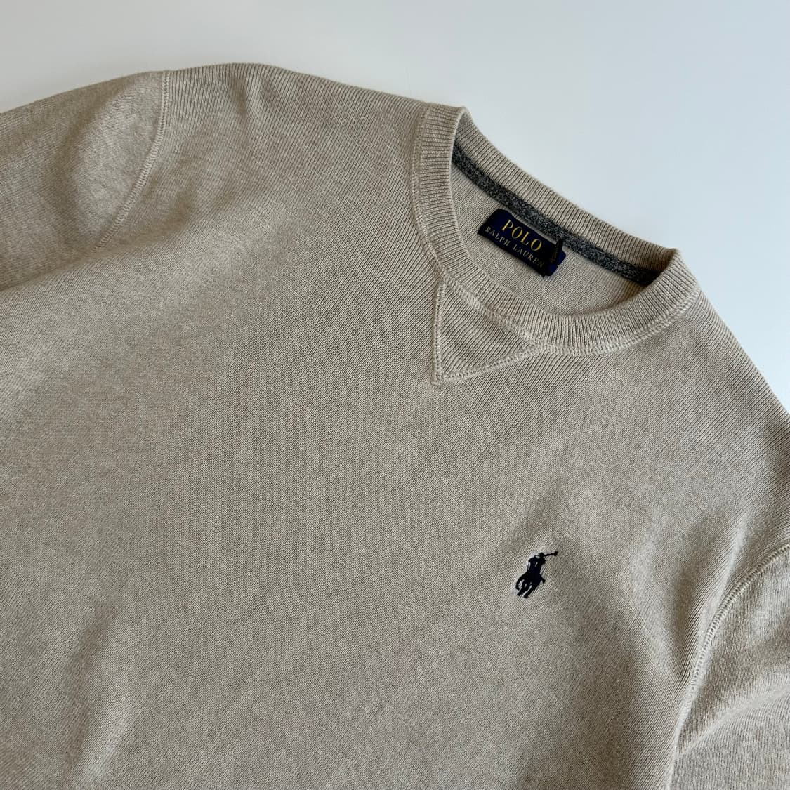 폴로 랄프로렌 신형 오트베이지 라운드 니트 맨투맨 상품이미지3
