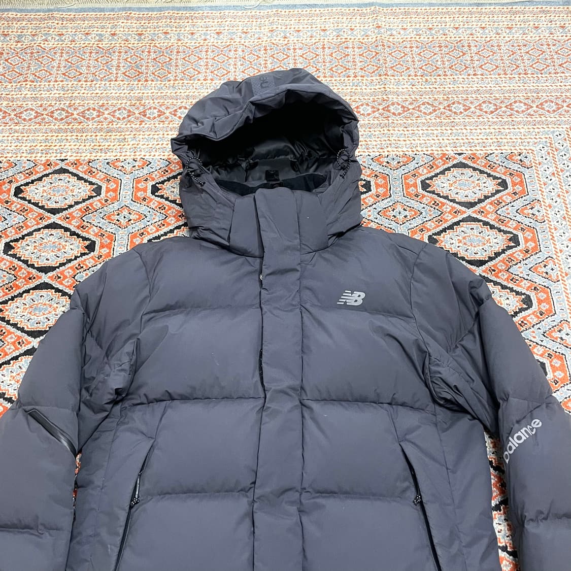 뉴발란스 차콜 덕다운 롱패딩 점퍼 남성M 상품이미지2