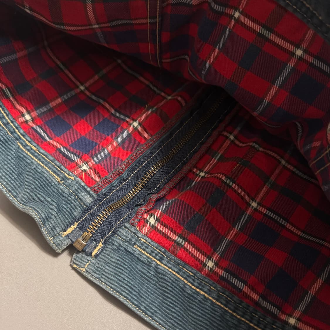 히스테릭글래머 블루컬러 자수 로고 코튼 코듀로이 블루종 자켓 상품이미지5