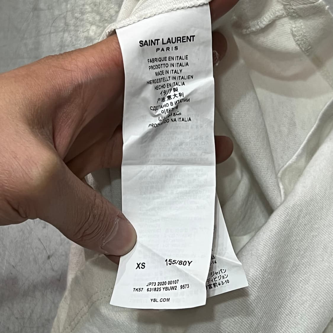  생로랑 디스트로이드 반팔티 +명품감정서 y16045 상품이미지7