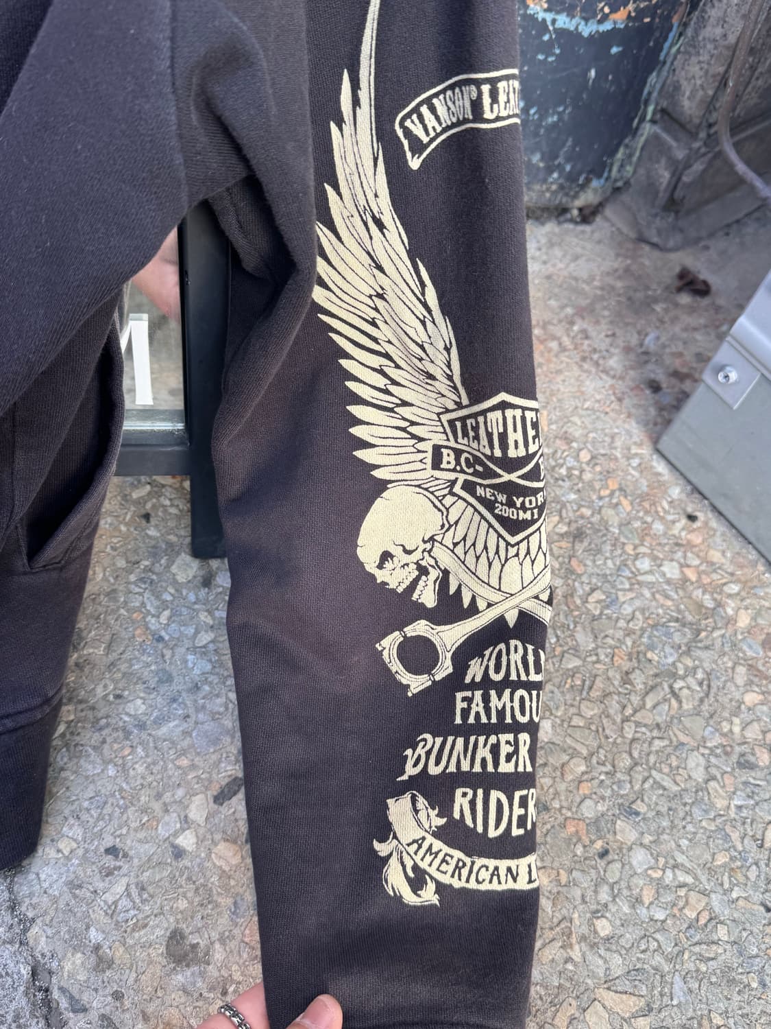 밴슨레더 x 레드페퍼 본 레터링 후드집업 상품이미지7