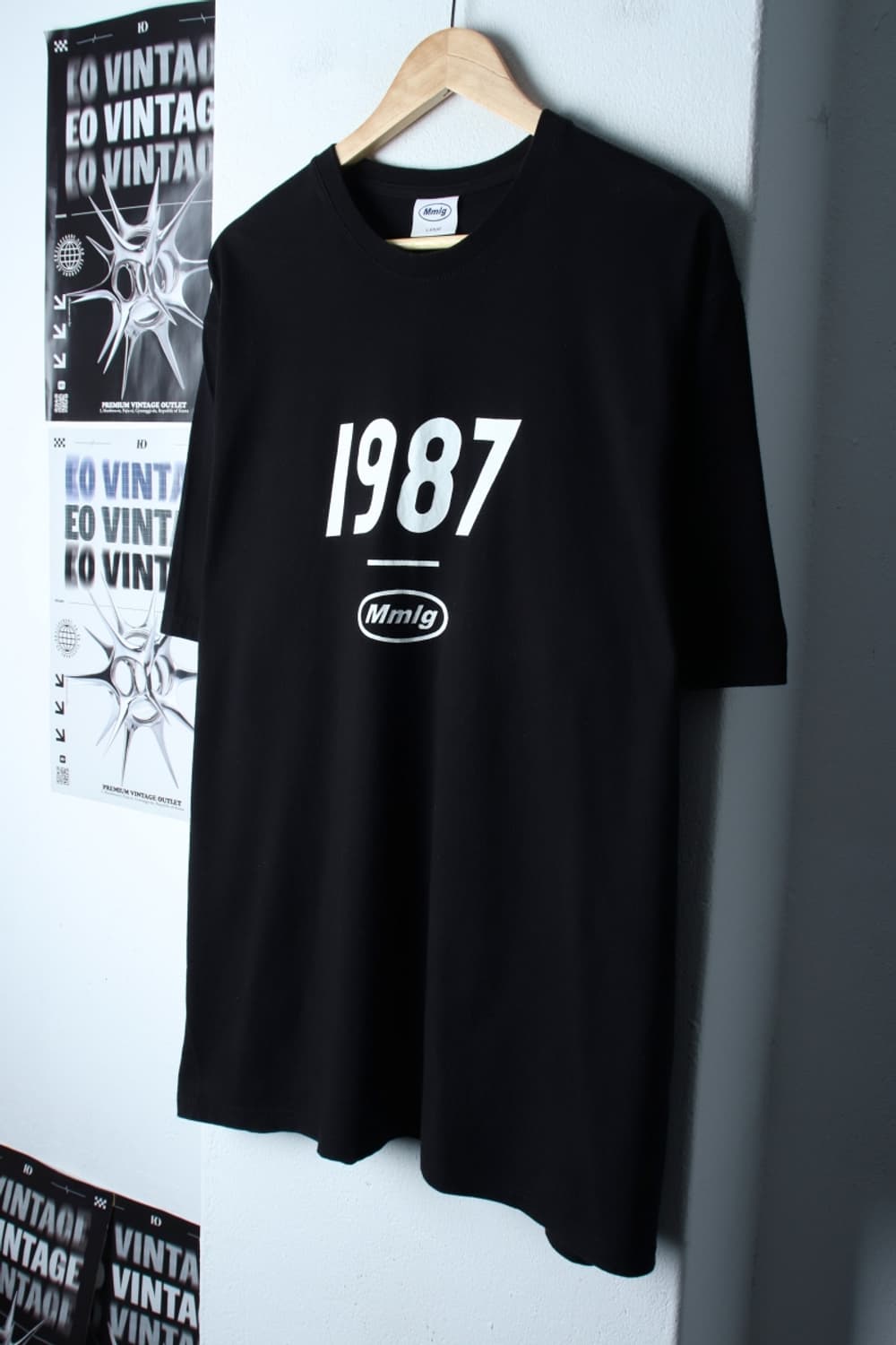 (L-XL) 엠엠엘지 반팔 티셔츠 빅로고 블랙 올드스쿨-H31704 상품이미지1