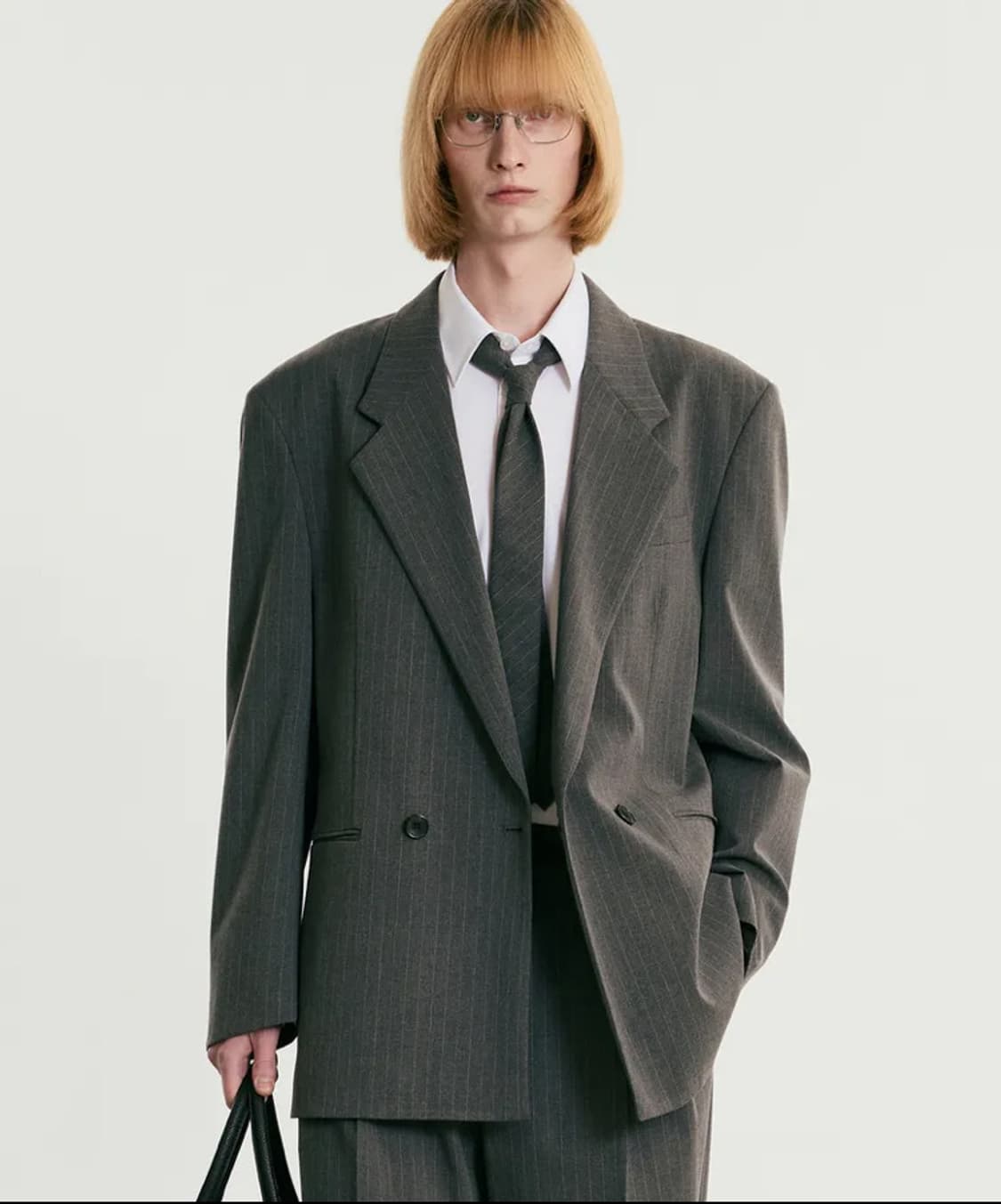 TNGT 핀스트라이프 더블 블레이저 105(새상품급) 상품이미지1