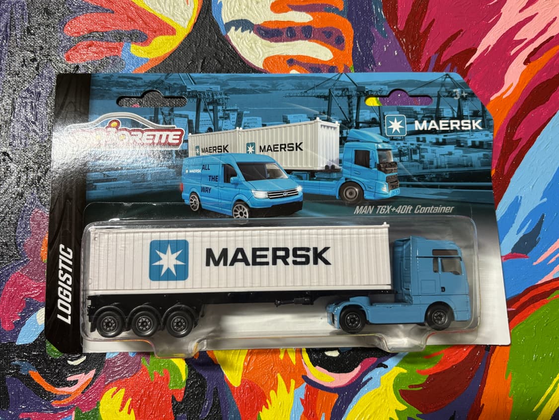 미개봉) 머스크 40피트 컨테이너 트럭 다이캐스트 마조렛 인테리어 소품 상품이미지1