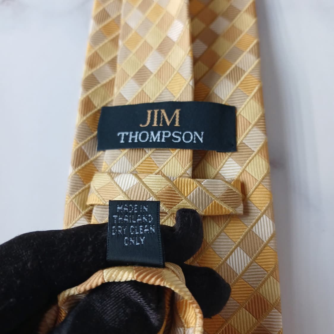 짐톰슨 실크 옐로우 자카드 넥타이  9.6CM A+등급 A19350 
 상품이미지8