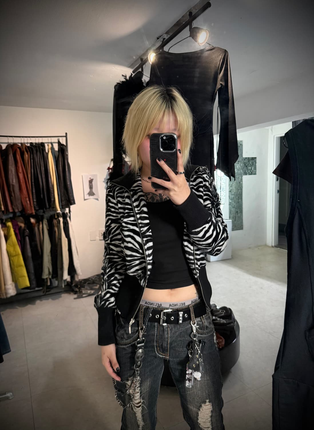 00s zebra pattern jacket 상품이미지7